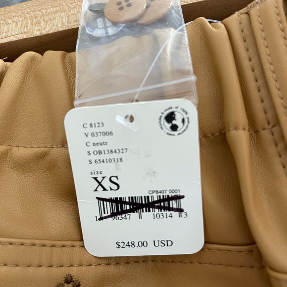 New Free People Camille Embellished Vegan Pants sz XS - Picture 4 of 4